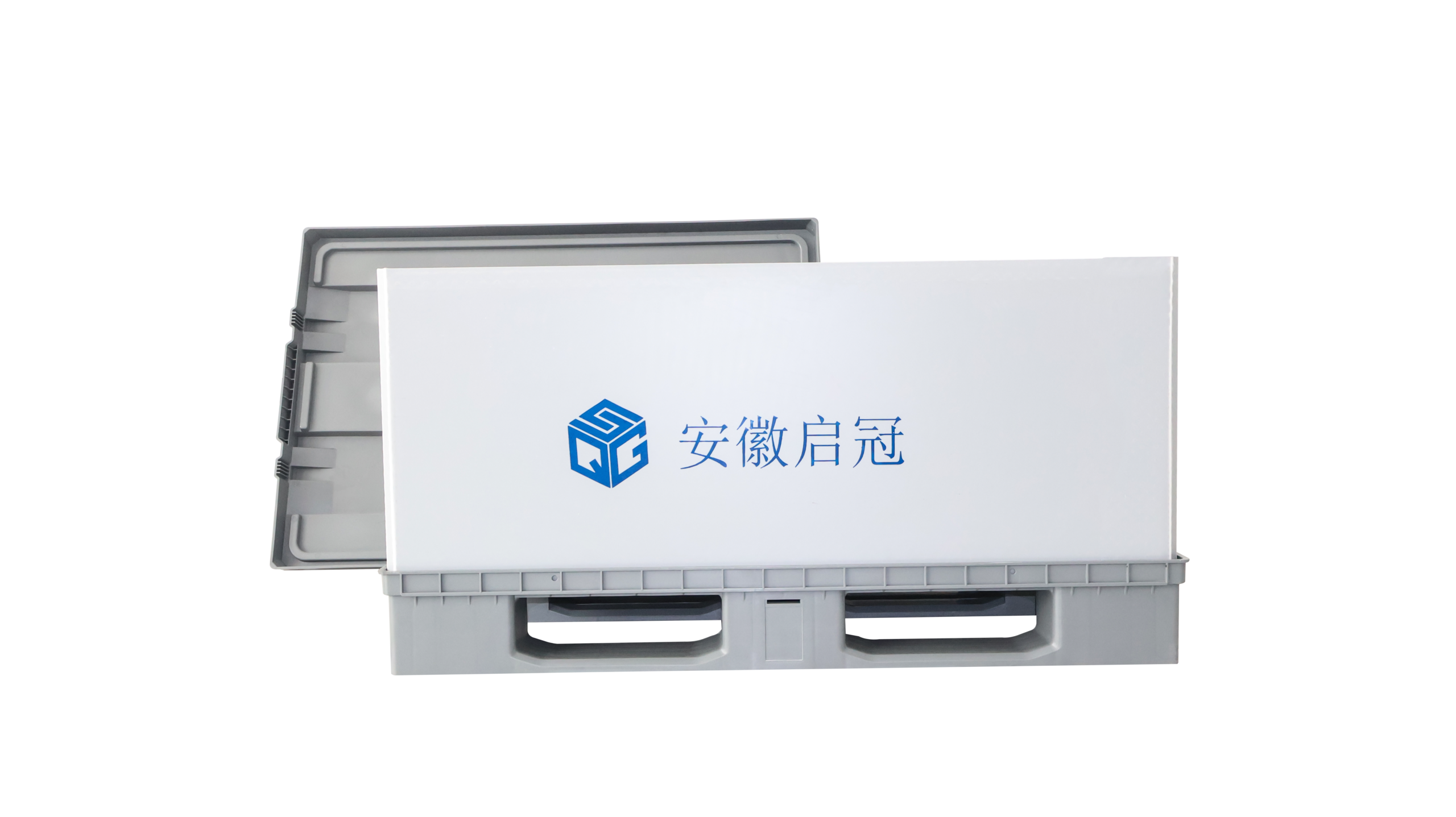 Printed surface of sleeve pack pallet container