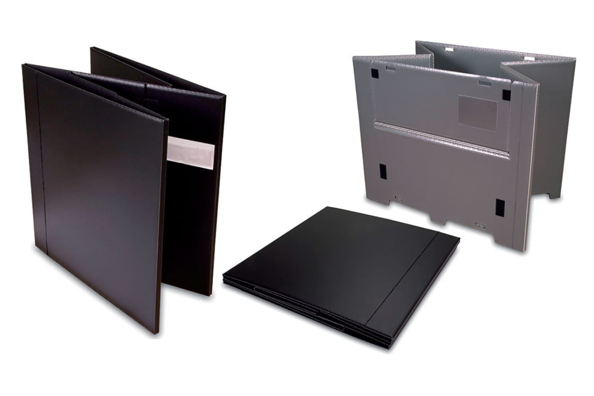 Close-up of corrugated PP sleeve panel wall